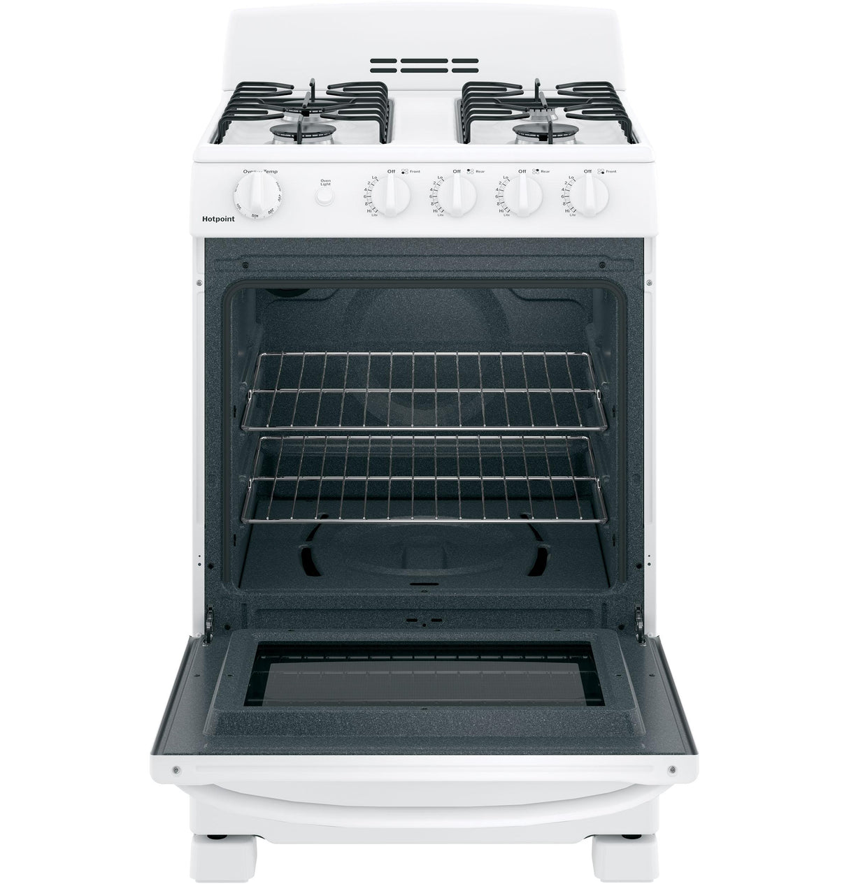Hotpoint® 24" Front-Control Free-Standing Gas Range with Large Window