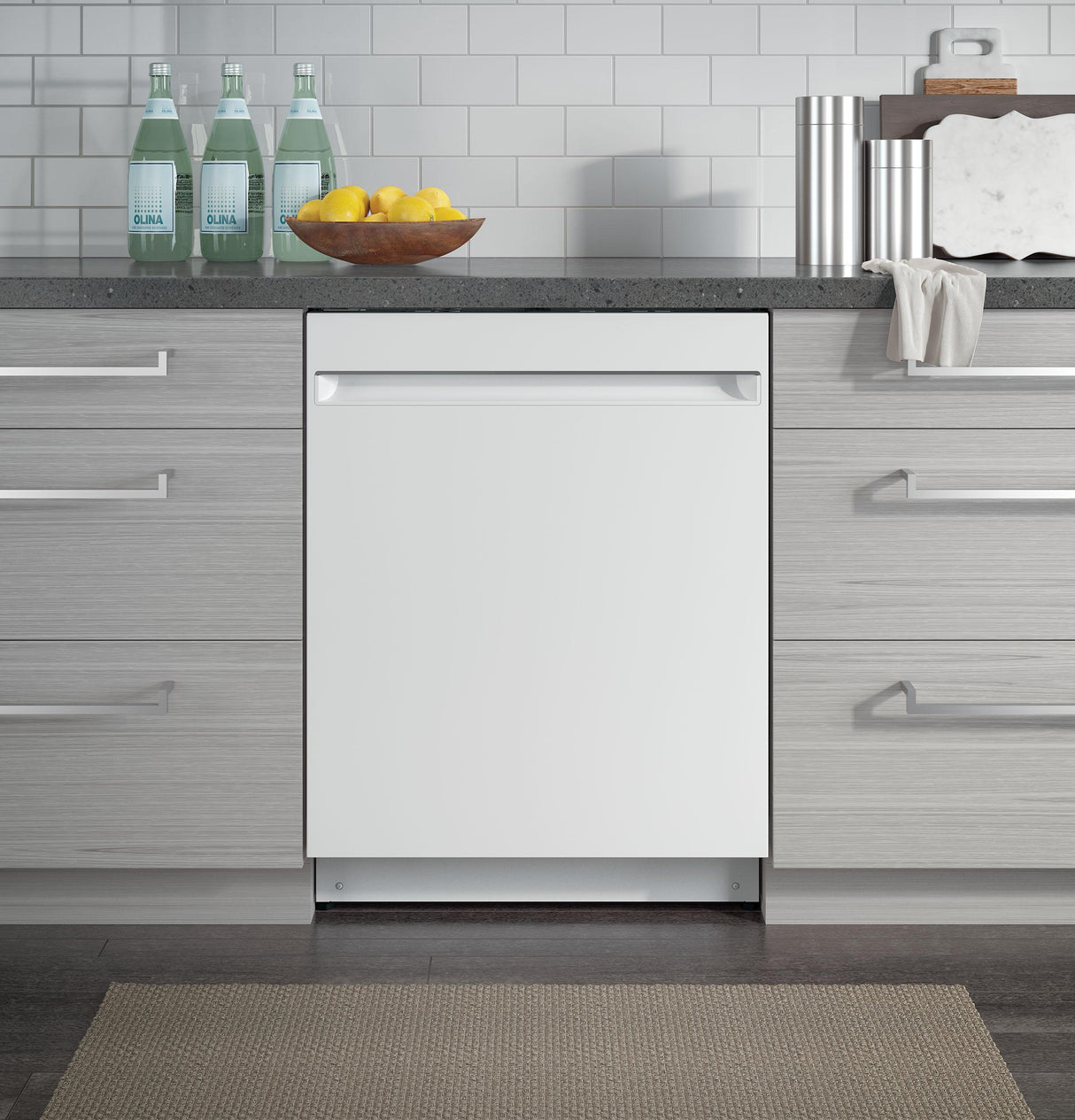 GE® ENERGY STAR® ADA Compliant Stainless Steel Interior Dishwasher with Sanitize Cycle