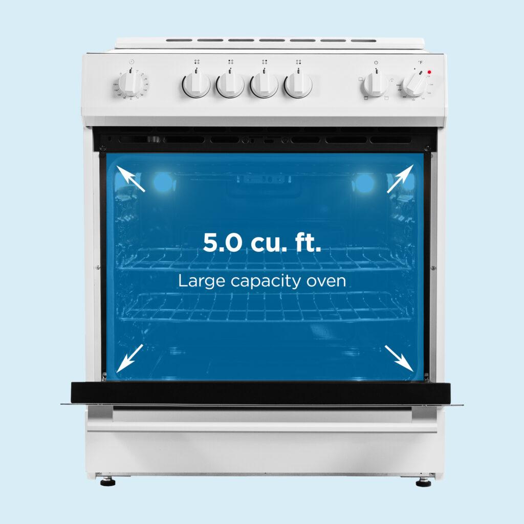 Danby 30 Slide in Smooth Top Electric Range with Knob Controls in White