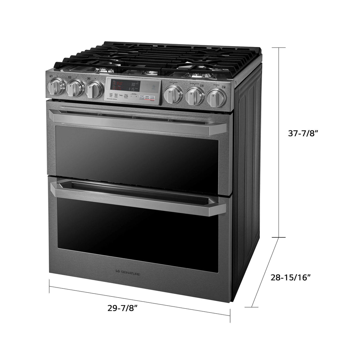 LG SIGNATURE 7.3 cu. ft. Smart Wi-Fi Enabled Dual Fuel Double Oven Range with ProBake Convection®