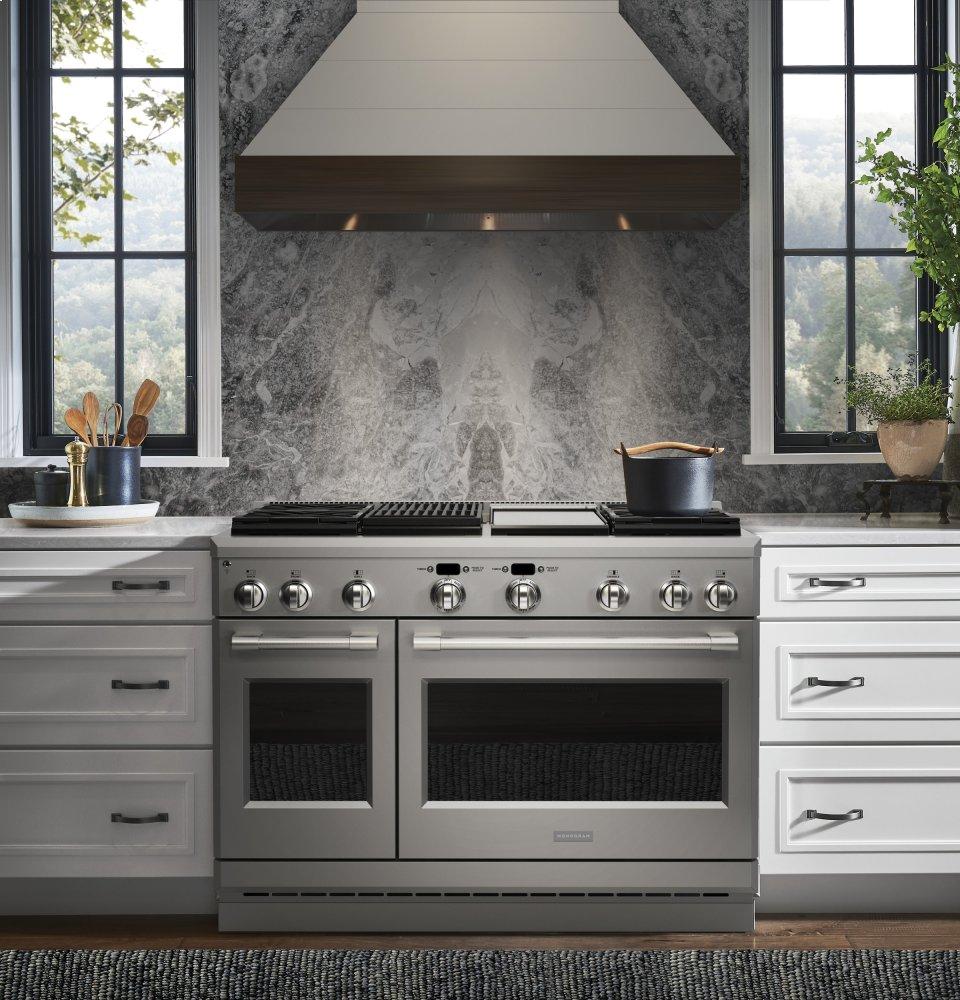 Monogram 48" Dual-Fuel Professional Range with 4 Burners, Grill, and Griddle (Natural Gas)