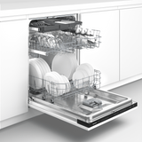 24in Dishwasher Overlay Panel Ready 47dBA top control 6 cycle, beam on floor