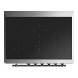 ILVE UMIB36NR3BGB Majestic III 36 inch Induction Range with 6 Elements, 3.5 cu. ft. Total Oven Capacity (Triple Glass Door, Blue Grey, Burnished)