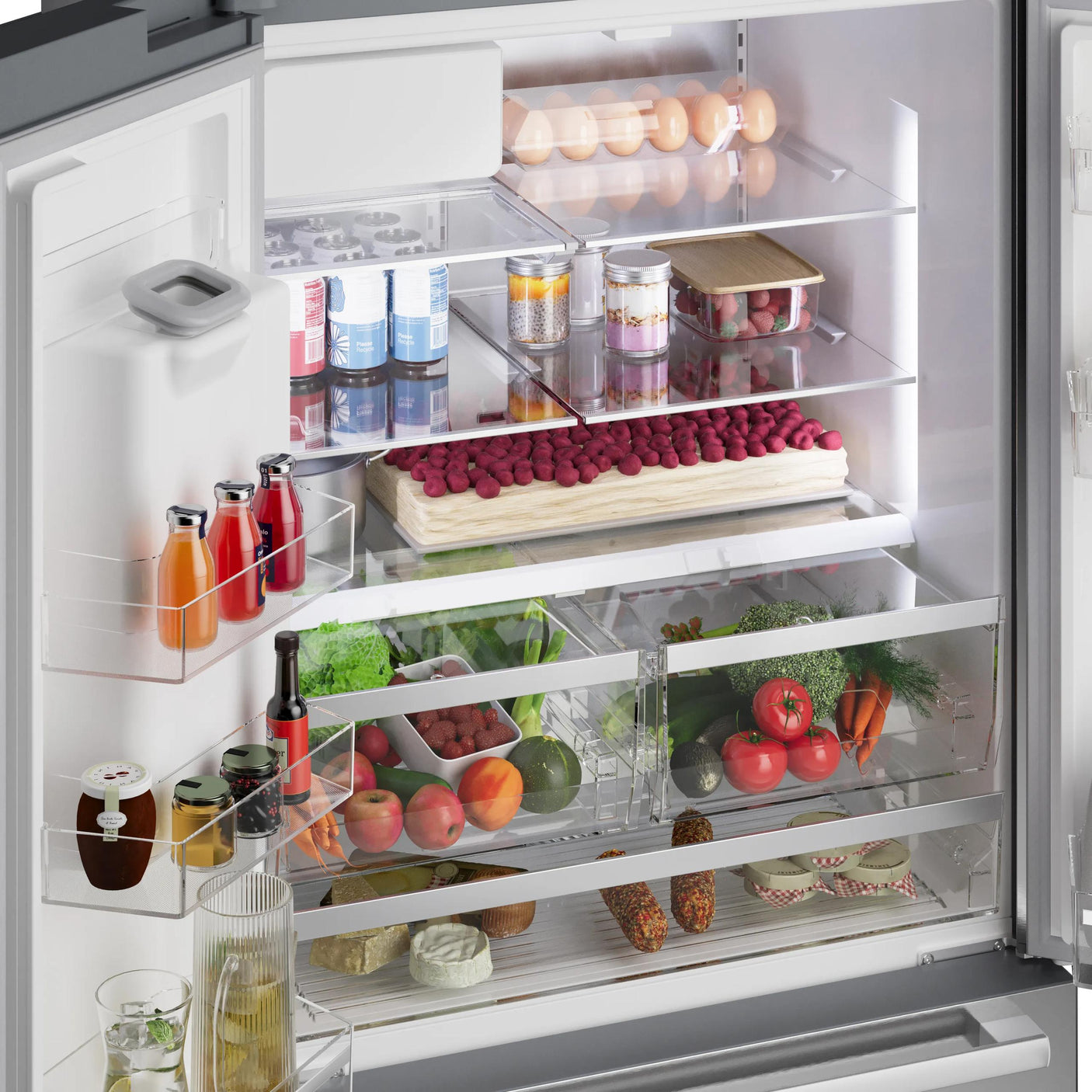 500 Series French Door Bottom Mount Refrigerator 36" Stainless steel (with anti-fingerprint), Total No Frost