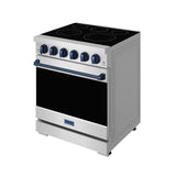 30 Inch Professional Electric Range With Precision Knob Control In Stainless Steel and Blue  Gordon Ramsay Series