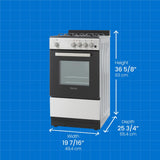 Danby 20" Wide Gas Range in Stainless Steel