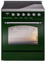 Nostalgie II 30 Inch Electric Freestanding Range in Emerald Green with Chrome Trim
