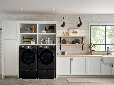 7.5 cu. ft. Smart Gas Dryer with Steam Sanitize+ in Black Stainless Steel