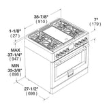 SOFIA 36" PRO ALL GAS RANGE WITH GRIDDLE