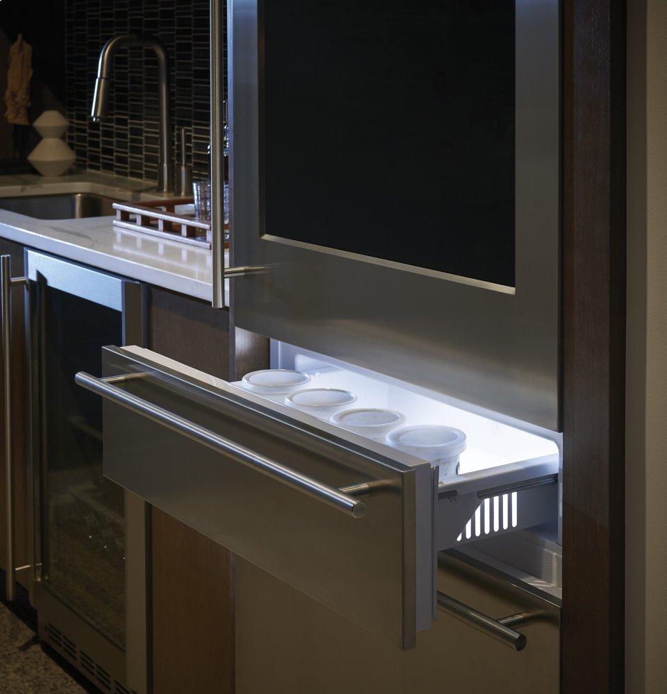 Monogram 30" Integrated Glass-Door Refrigerator for Single or Dual Installation