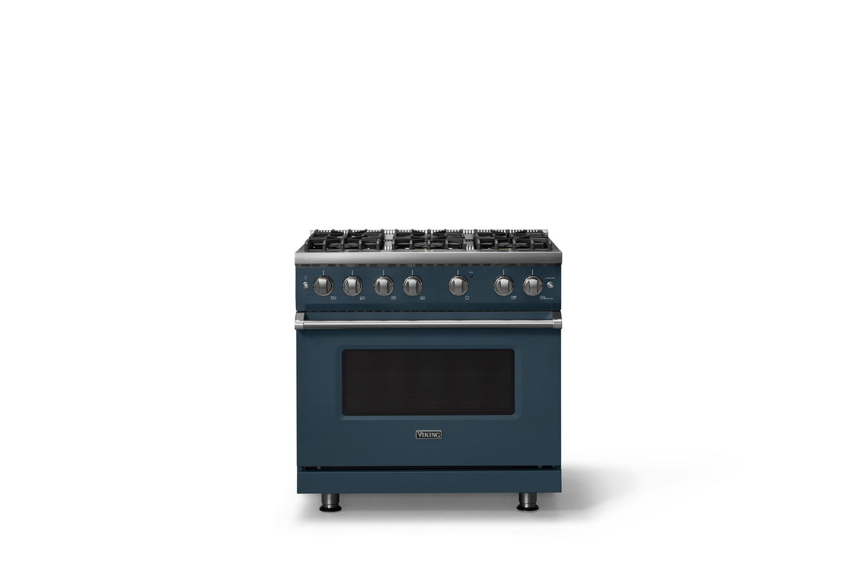36"W. Sealed Burner Gas Range (Burner: 6b, Finish: Squall, Trim: Polished Chrome, Fuel: Natural Gas)