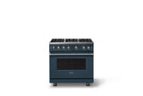 36"W. Sealed Burner Gas Range (Burner: 6b, Finish: Squall, Trim: Polished Chrome, Fuel: Natural Gas)