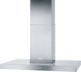 PUR 98 D Stainless steel - Island d(eback)cor hood with energy-efficient LED lighting and backlit controls for easy use.