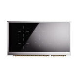 ILVE UNI486NMPAWG Nostalgie II Noblesse 48 inch Induction Range (Triple Glass Door, Antique White, Brass)