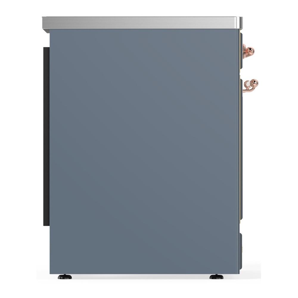 ILVE UMIB30QNR3BGP Majestic III 30 inch Induction Range with 4 Elements, 4 cu. ft. Oven Capacity (Solid Door, Blue Grey, Copper)