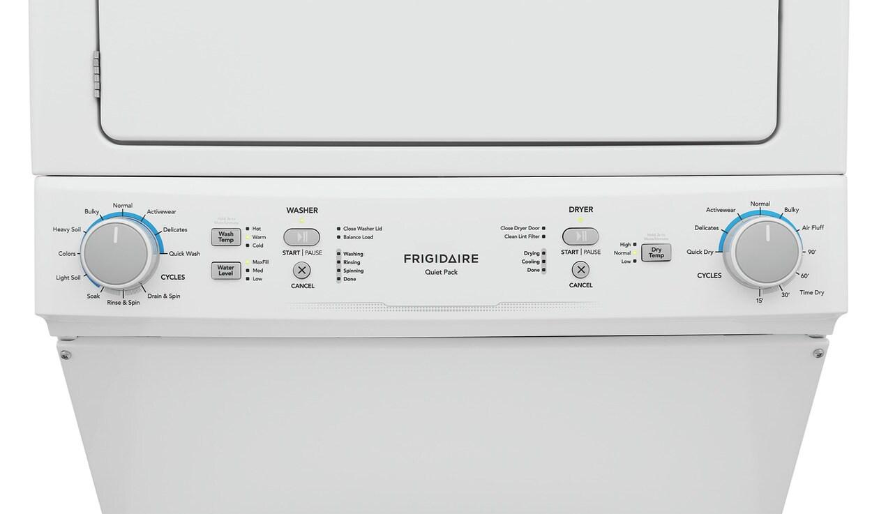 Electric Long Vent Stacked Laundry Center - 3.9 Cu. Ft Washer and 5.5 Cu. Ft. Dryer