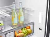 Bespoke 4-Door Flex™ Refrigerator (29 cu. ft.) with Family Hub™+ in Charcoal Glass Top and Stainless Steel Bottom Panels