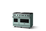 48"W. Sealed Burner Gas Range (Burner: 6g, Finish: Splash, Trim: Polished Chrome, Fuel: Natural Gas)