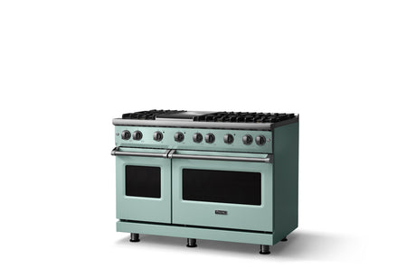 48"W. Sealed Burner Gas Range (Burner: 6g, Finish: Splash, Trim: Polished Chrome, Fuel: Natural Gas)