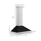 ZLINE 48 in. Convertible Stainless Steel Range Hood with Stainless Steel Handle (KB4STX-48) [Color: Black Matte]