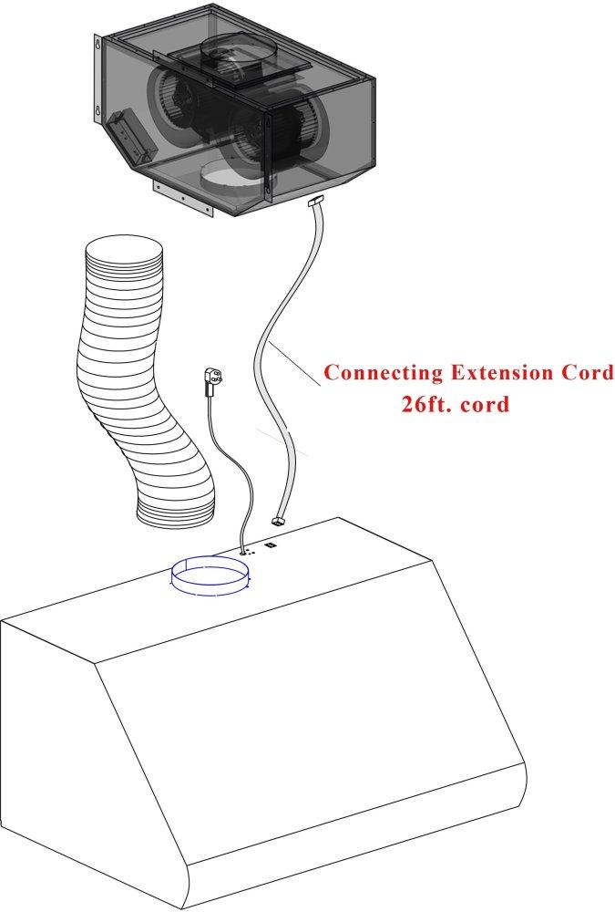 ZLINE 28" Remote Blower Range Hood Insert (698-RS-28)