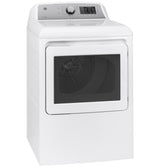 GE® ENERGY STAR® 7.4 cu. ft. Capacity aluminized alloy drum Gas Dryer with Sanitize Cycle and Sensor Dry