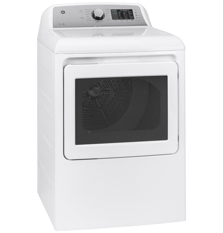 GE® ENERGY STAR® 7.4 cu. ft. Capacity aluminized alloy drum Gas Dryer with Sanitize Cycle and Sensor Dry