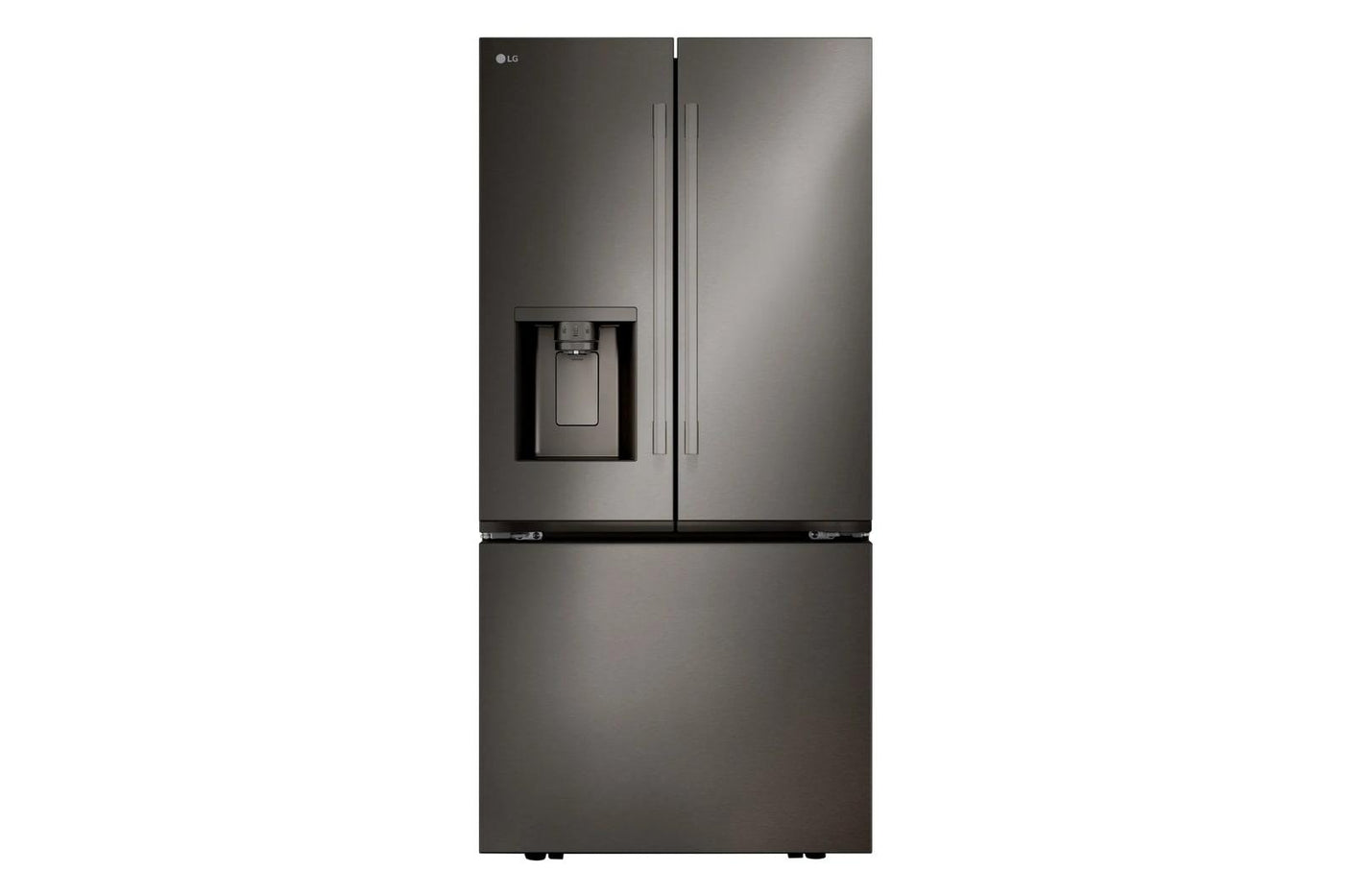 25 cu.ft. 3-Door French Door Refrigerator with NEW Hybrid Handle Design and External Ice and Water Dispenser