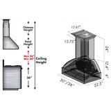 ZLINE Unfinished Wooden Wall Mount Range Hood - Includes Remote Blower (369UF-R) [Size: 42 Inch, CFM: 400]