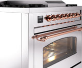 Nostalgie II 36 Inch Dual Fuel Liquid Propane Freestanding Range in Stainless Steel with Copper Trim