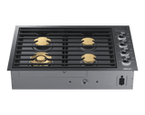 30" Gas Cooktop, Graphite Stainless Steel, Natural Gas