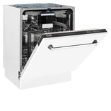 ZLINE 24" Tallac Series 3rd Rack Dishwasher with Traditional Handle, 51dBa (DWV-24) [Color: White Matte]