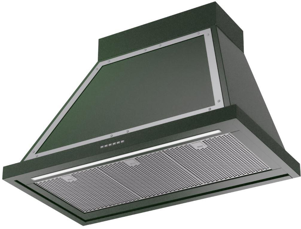 Nostalgie 36 Inch Emerald Green Wall Mount Convertible Range Hood