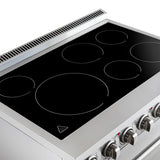 Forno Paolo 36 Inch Freestanding Electric Range, Stainless Steel, 5.44 cu.ft, True Convection Oven, Energy Efficient