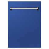 ZLINE 18" Tallac Series 3rd Rack Top Control Dishwasher with Traditional Handle, 51dBa [Color: Blue Matte]