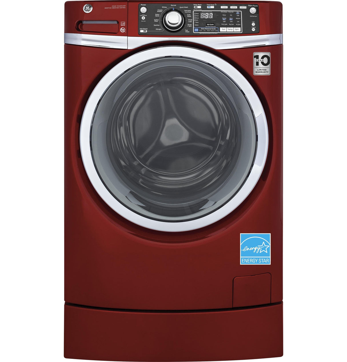 GE® 4.9 DOE cu. ft. Capacity RightHeight™ Front Load ENERGY STAR® Washer with Steam