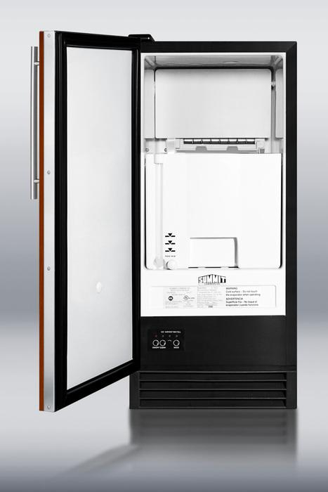 ADA compliant built-in NSF-listed automatic defrost icemaker with integrated door frame to accept full overlay panels