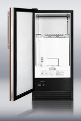 ADA compliant built-in NSF-listed automatic defrost icemaker with integrated door frame to accept full overlay panels