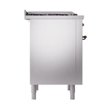 ILVE UN36FQNMPSSB Nostalgie II Noblesse 36 inch Dual Fuel Range (Natural Gas, Solid Door, Stainless Steel, Burnished)