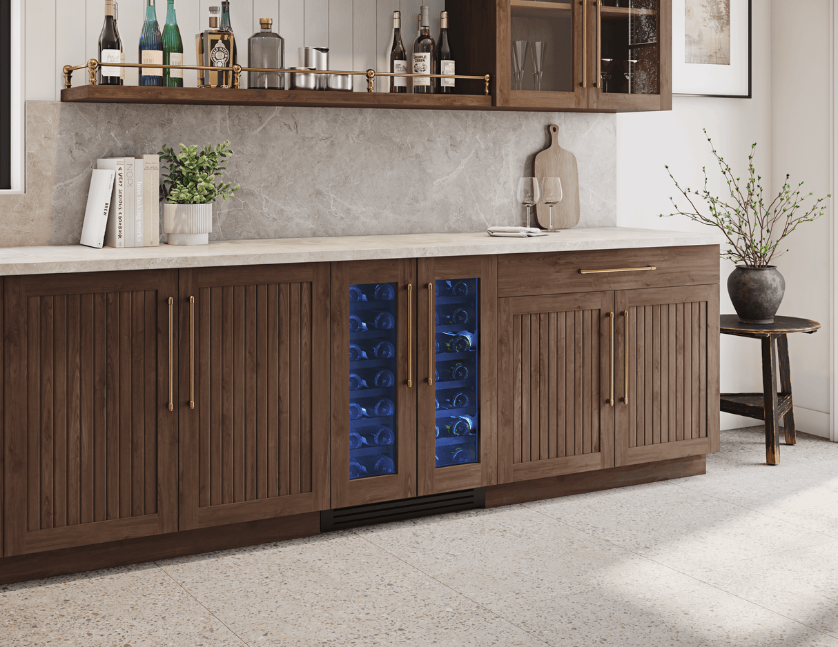 Presrv Wine Cooler, 24in UC, Panel Ready, French Door
