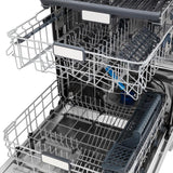 ZLINE Autograph Edition 24 in. Monument Series 3rd Rack Top Touch Control Tall Tub Dishwasher in Stainless Steel with Champagne Bronze Helix Handle, 45dBa (DWMTZ-30424-KCB)