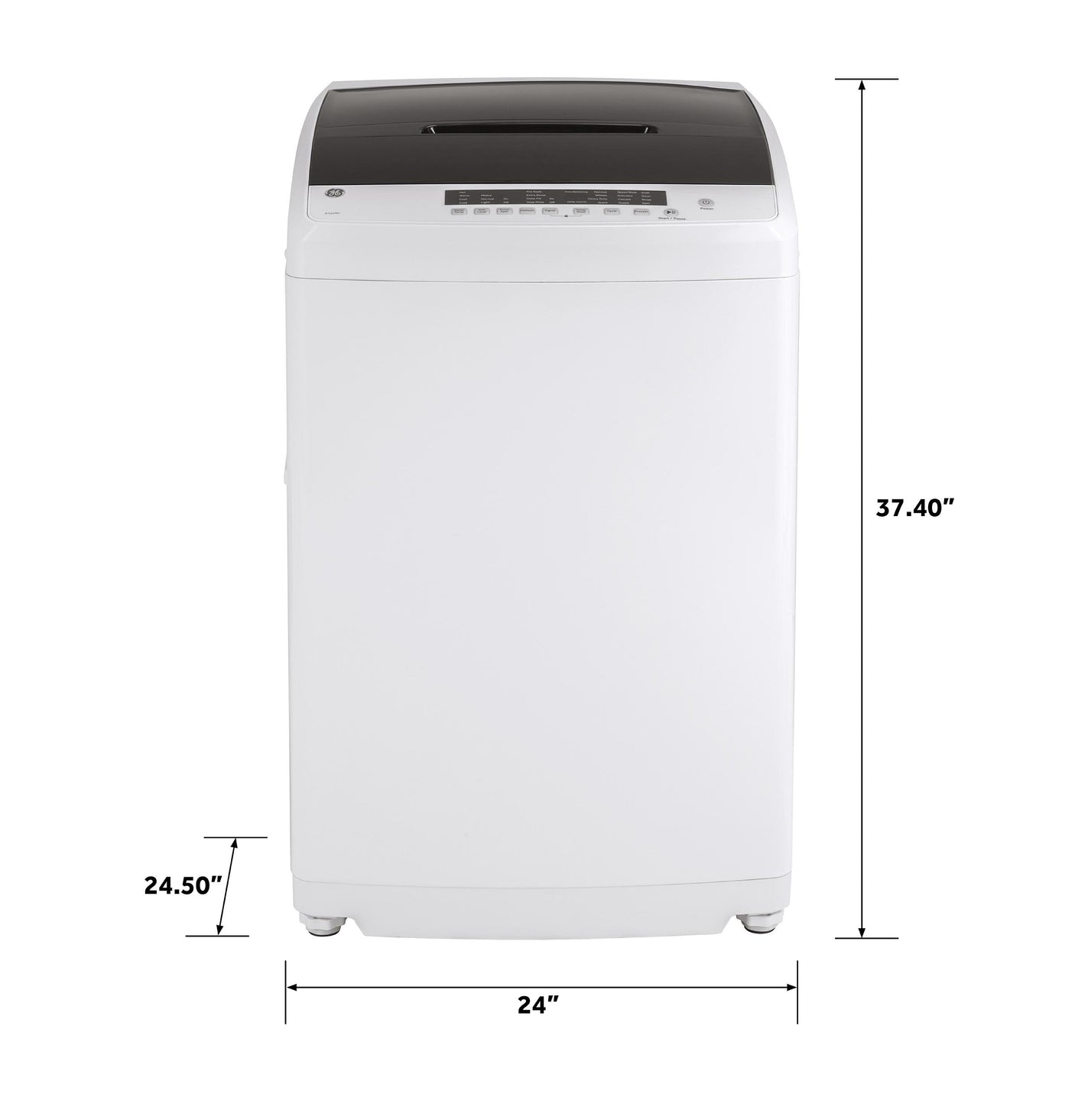 GE® Space-Saving 2.8 cu. ft. Capacity Stationary Washer with Stainless Steel Basket