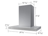 Bespoke Hood Low Noise  630 CFM  30" Width