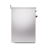 ILVE UNI304QNMPSSB Nostalgie II Noblesse 30 inch Induction Range (Solid Door, Stainless Steel, Burnished)