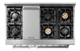 Thor Kitchen 48 Inch Professional Dual Fuel Range In Stainless Steel - Hrd4803ulp