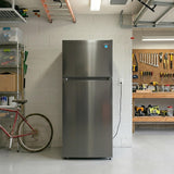 Avanti Frost-Free Apartment Size Garage-Ready Refrigerator, 14.6 cu. ft. Capacity, in Stainless Steel (AVFF146DLJ0SS)