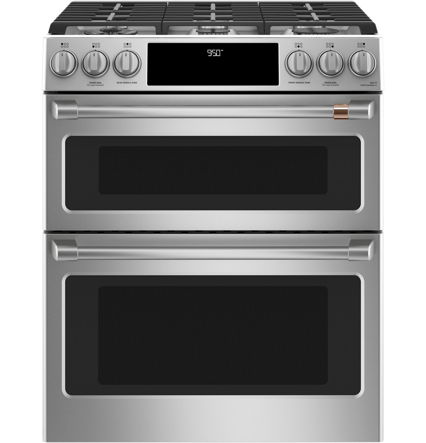 Café 30" Smart Slide-In, Front-Control, Dual-Fuel, Double-Oven Range with Convection