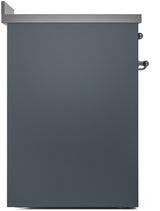 Nostalgie II 30 Inch Electric Freestanding Range in Blue Grey with Chrome Trim