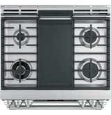 GE Café™ Series 30" Slide-In Front Control Dual-Fuel Double Oven with Convection Range