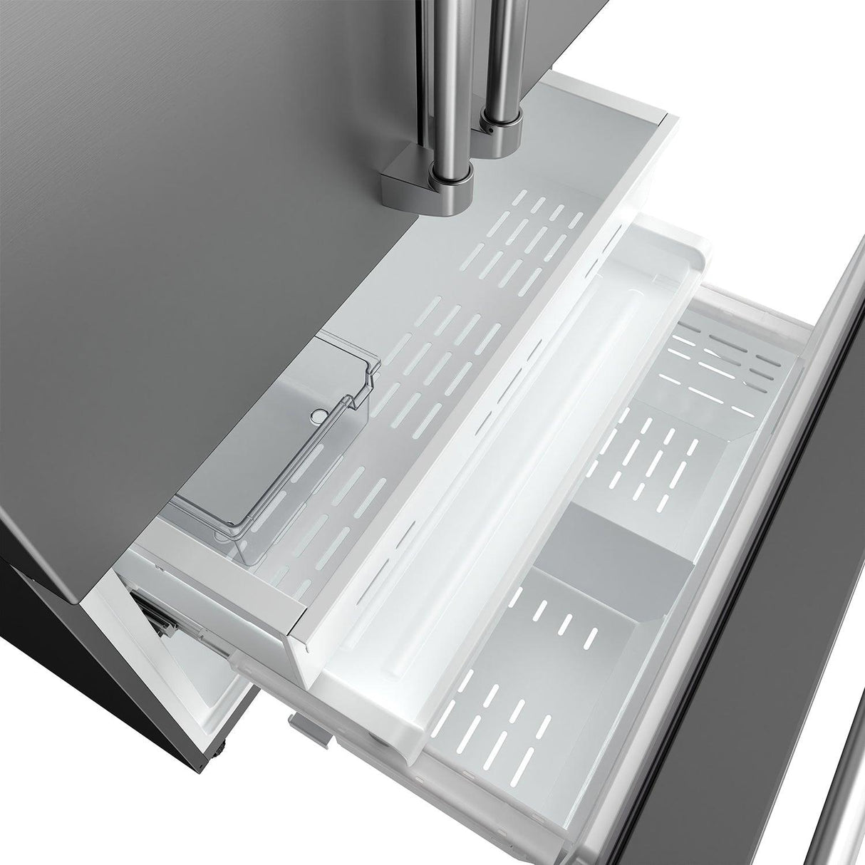 36 Inch Counter Depth Freestanding French Door Refrigerator With Internal Water and Ice